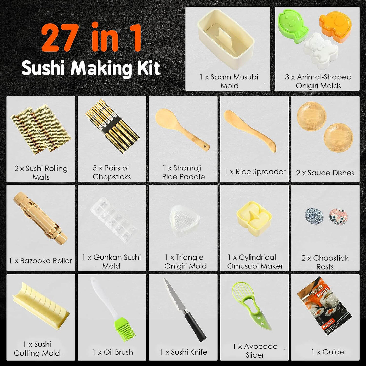 Sushi Kit PRO™ (27-in-1 Kit) - Faisly